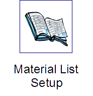 material list setup